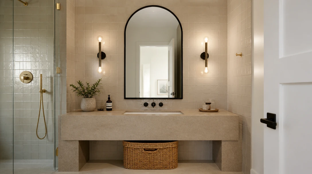 See Tile and Vanity on Your Actual Bath