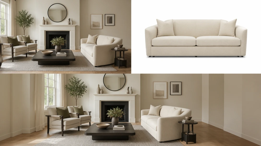 Two Photos: the Room and the Product