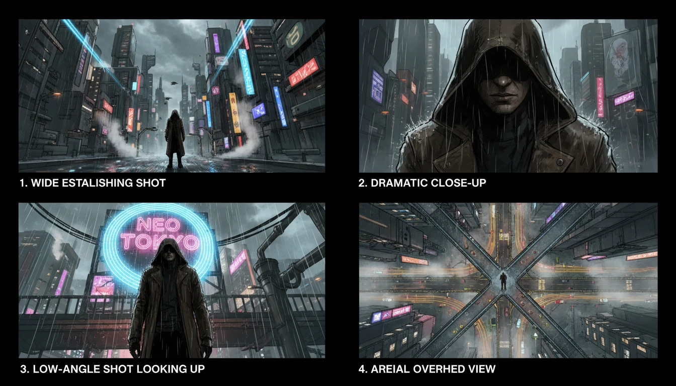 Cinematic Storyboard Angles