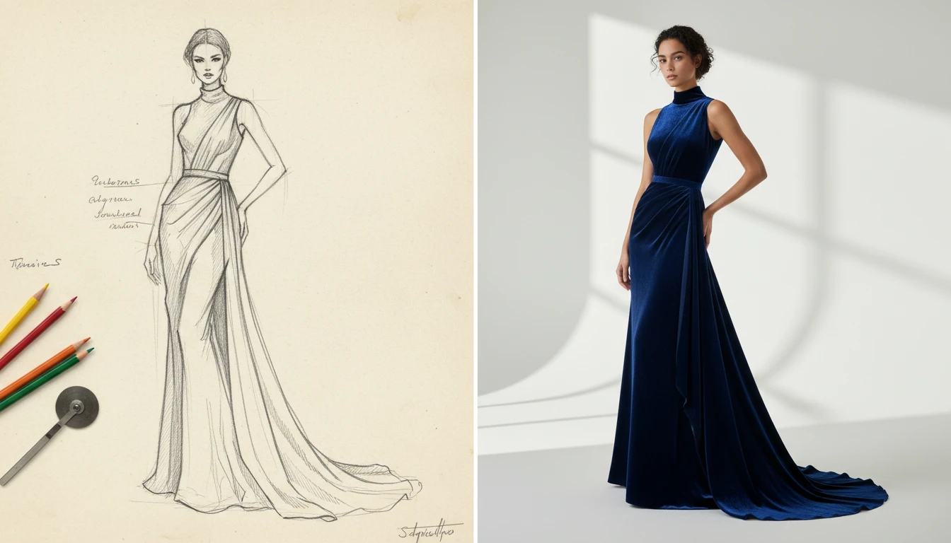 Turn Fashion Sketches into Realistic Garment Previews