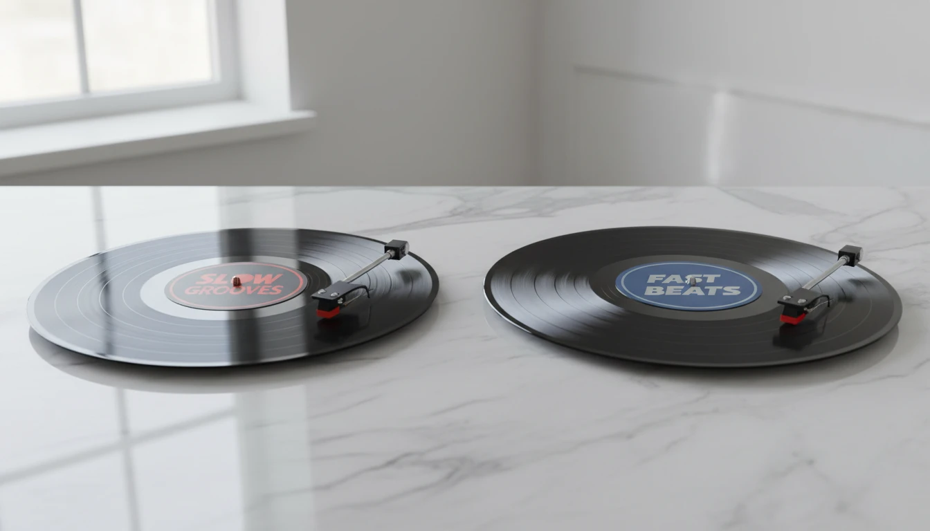 Vinyl pitch drop or preserve pitch