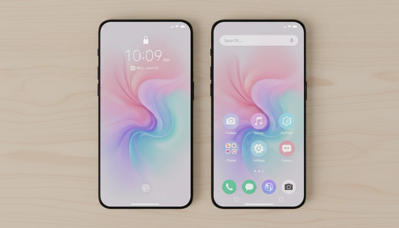 Mobile Home Screen and Lock Screen