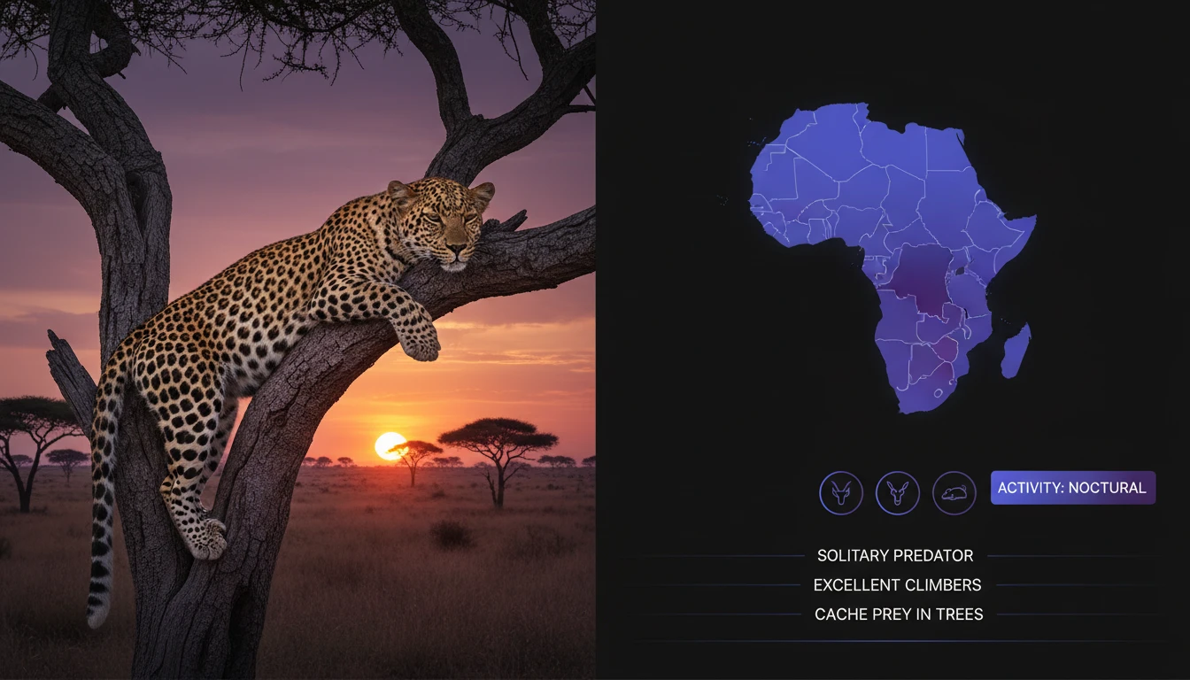AI showing habitat map and behavioral facts for a spotted animal