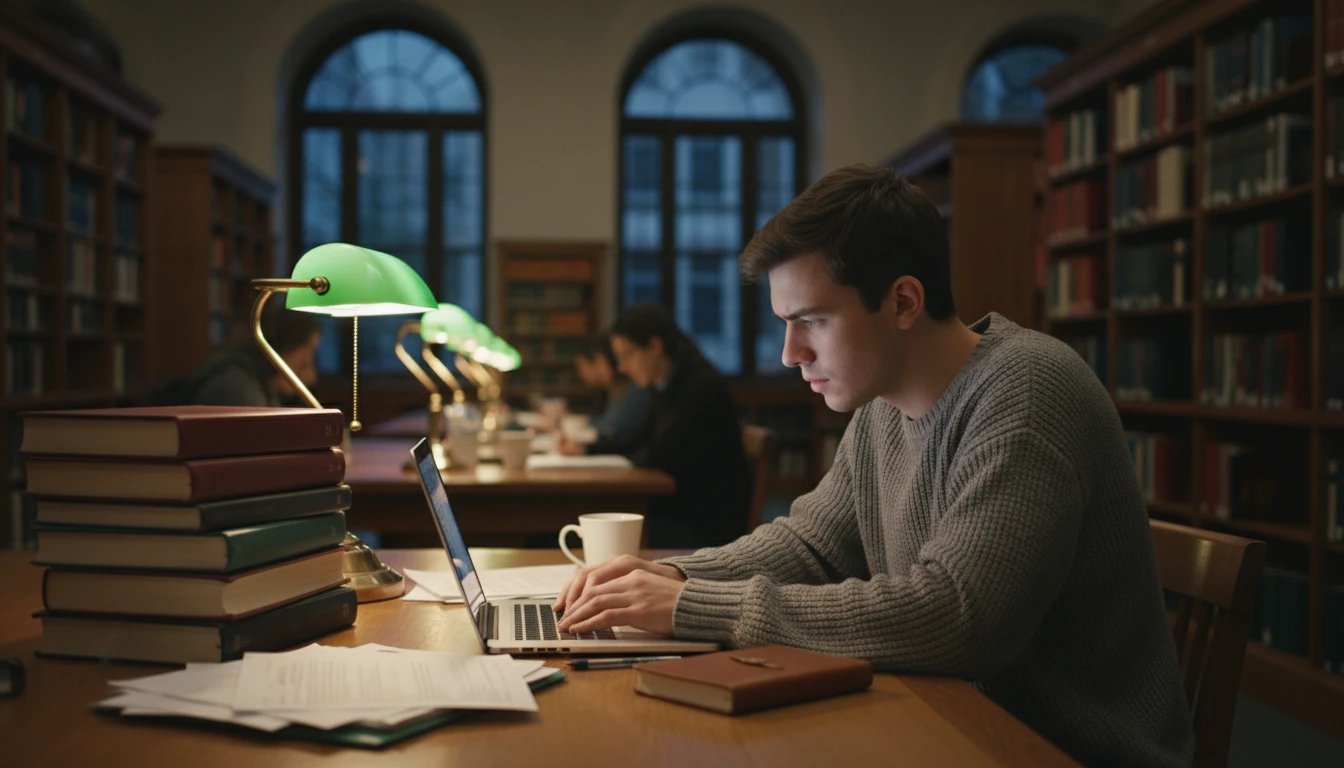 University student writing a professional email to a professor on a laptop