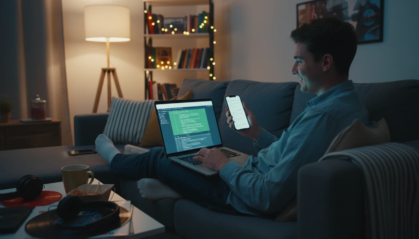 Music fan extracting accurate lyrics from a song on their laptop instead of searching an unreliable website