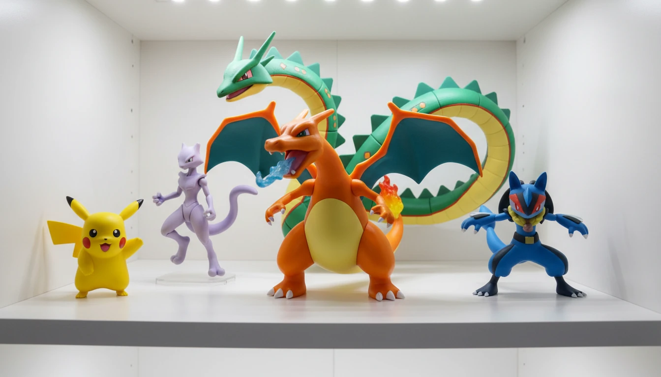 A collection of iconic Pokemon from different generations displayed together