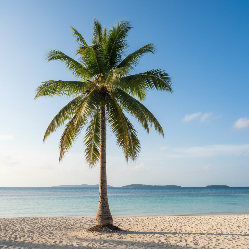 Solitary Tropical Palm