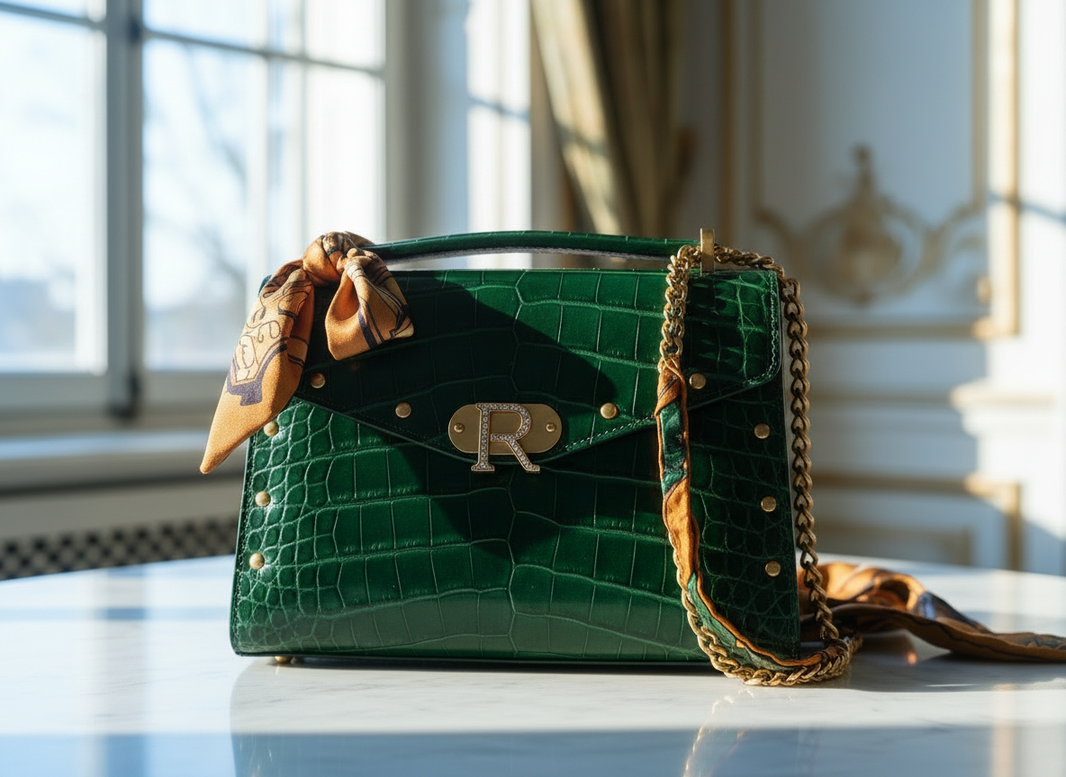 Emerald Crocodile Luxury Handbag