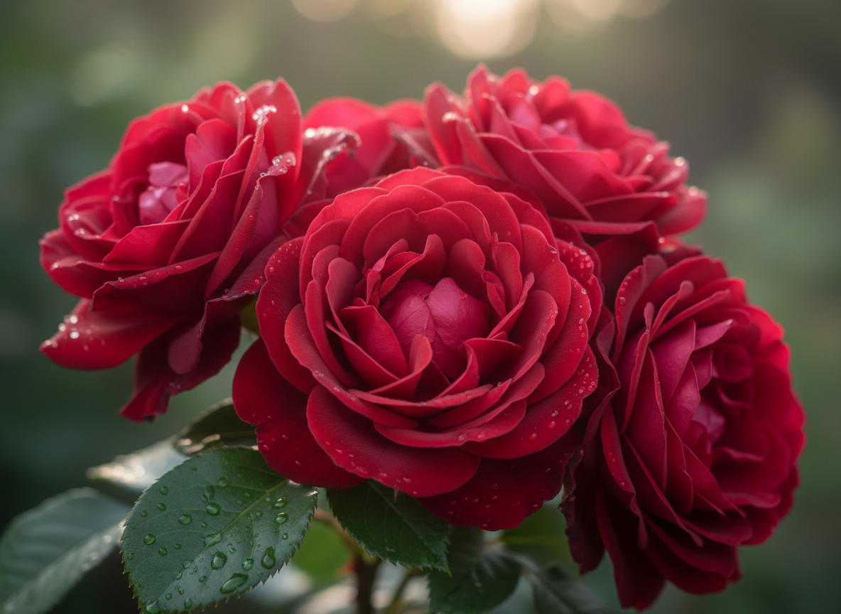 Velvet Crimson Rose Bouquet