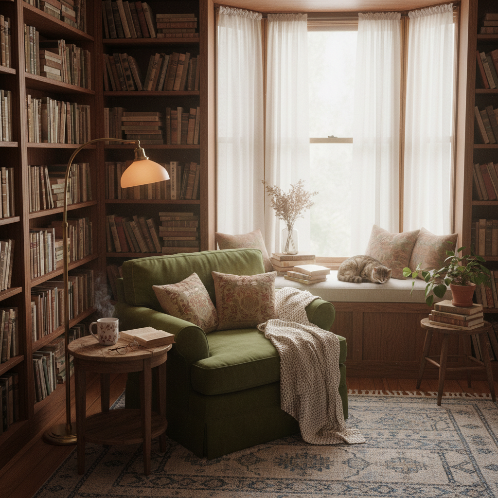 Serene Library Nook