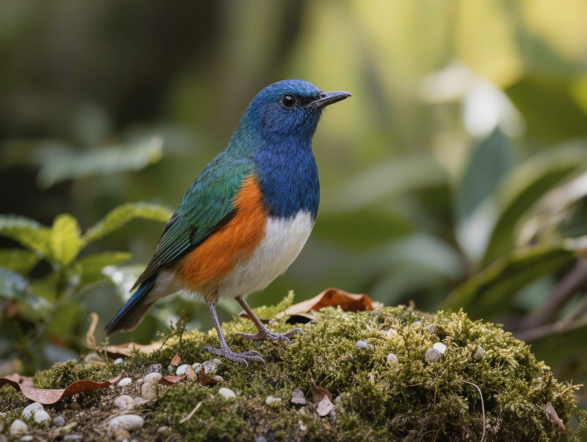 Vibrant Blue-Winged Bird