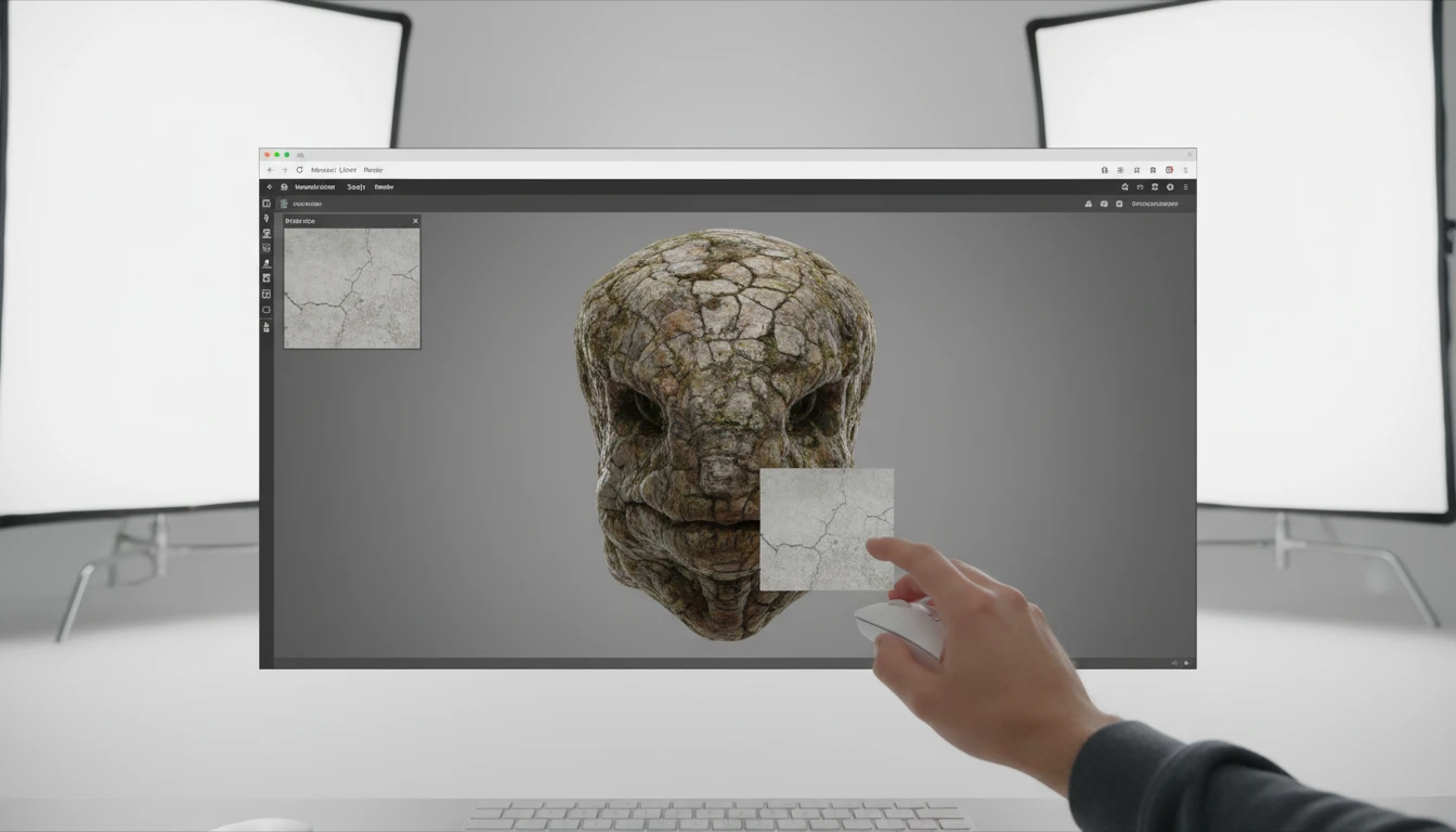 A 3D PLY model with a texture applied in a browser viewer