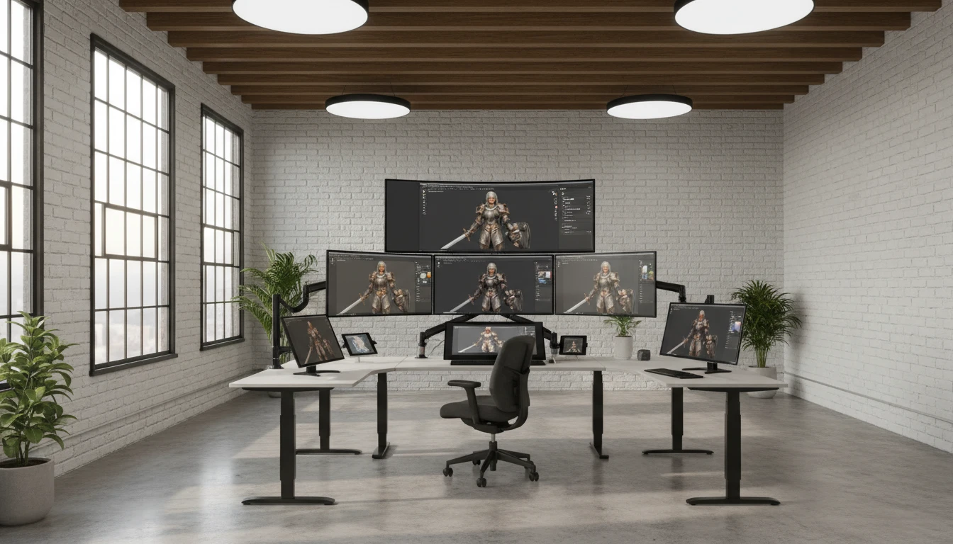Multiple professional 3D tools open with an imported DAE model