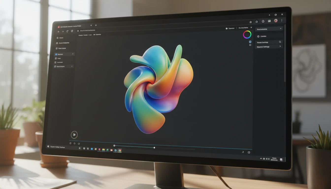 A colorful 3D model with PBR materials shown in a web viewer