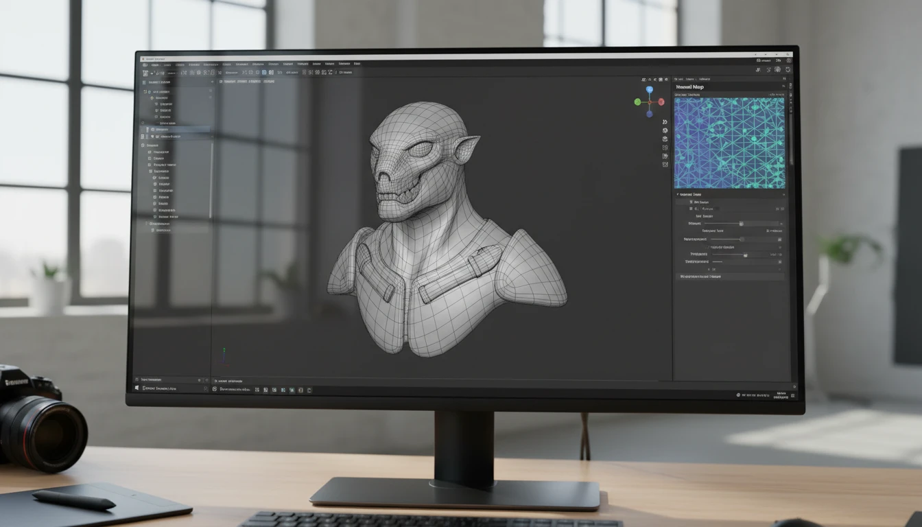 A clean mesh with normals intact after 3MF to OBJ conversion