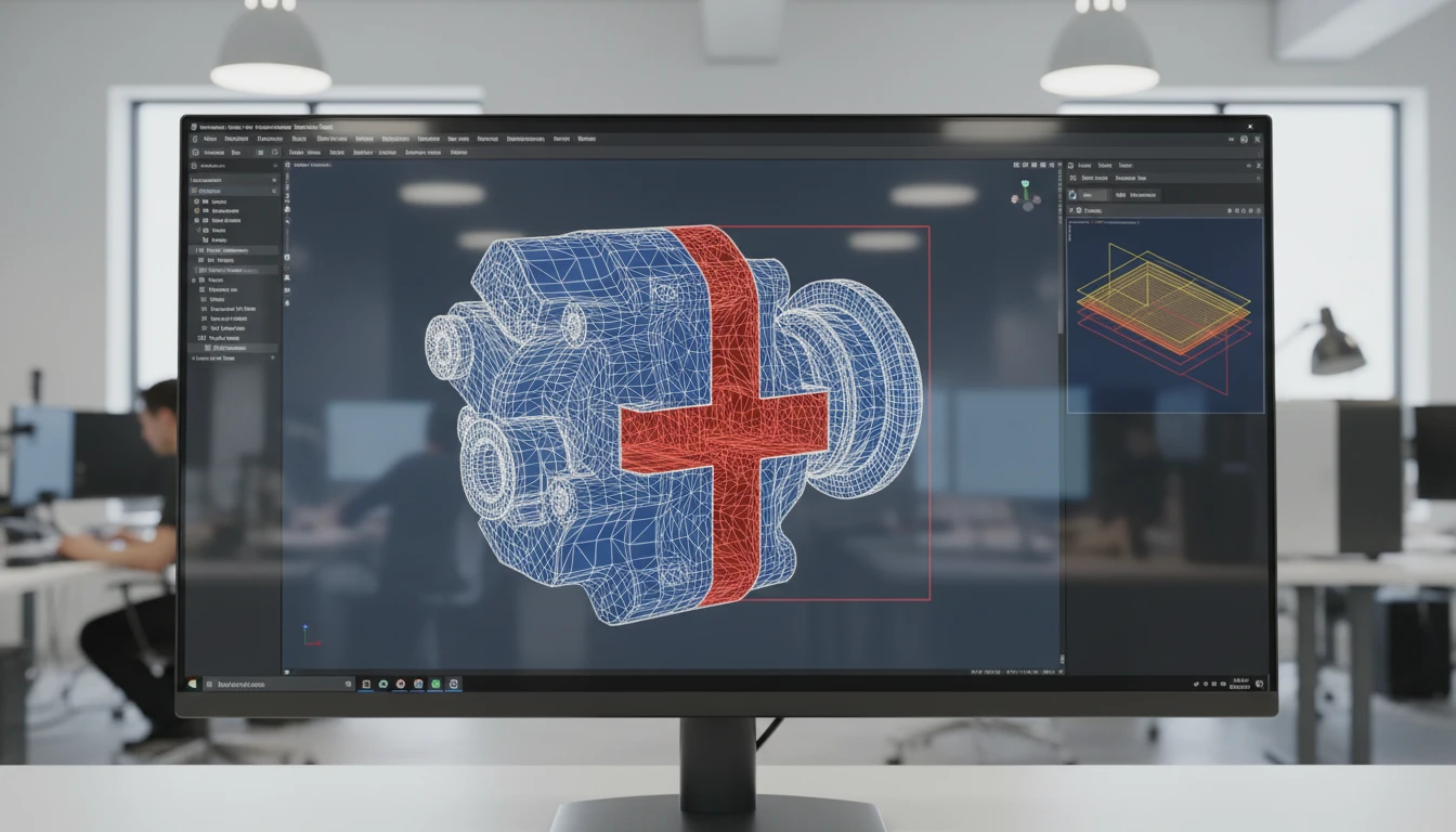 A clean triangulated STL mesh in a slicer preview
