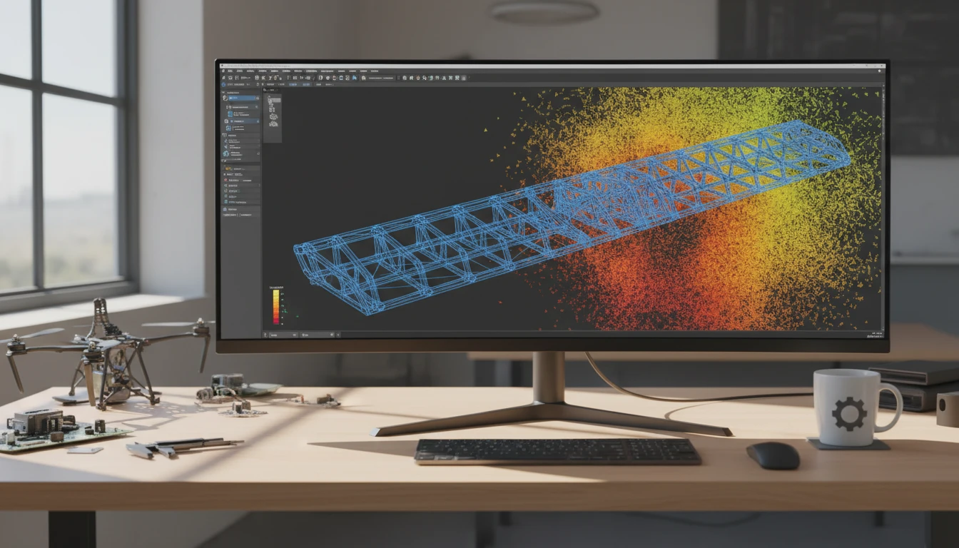 An STL mesh imported into a CAD tool for FEA analysis