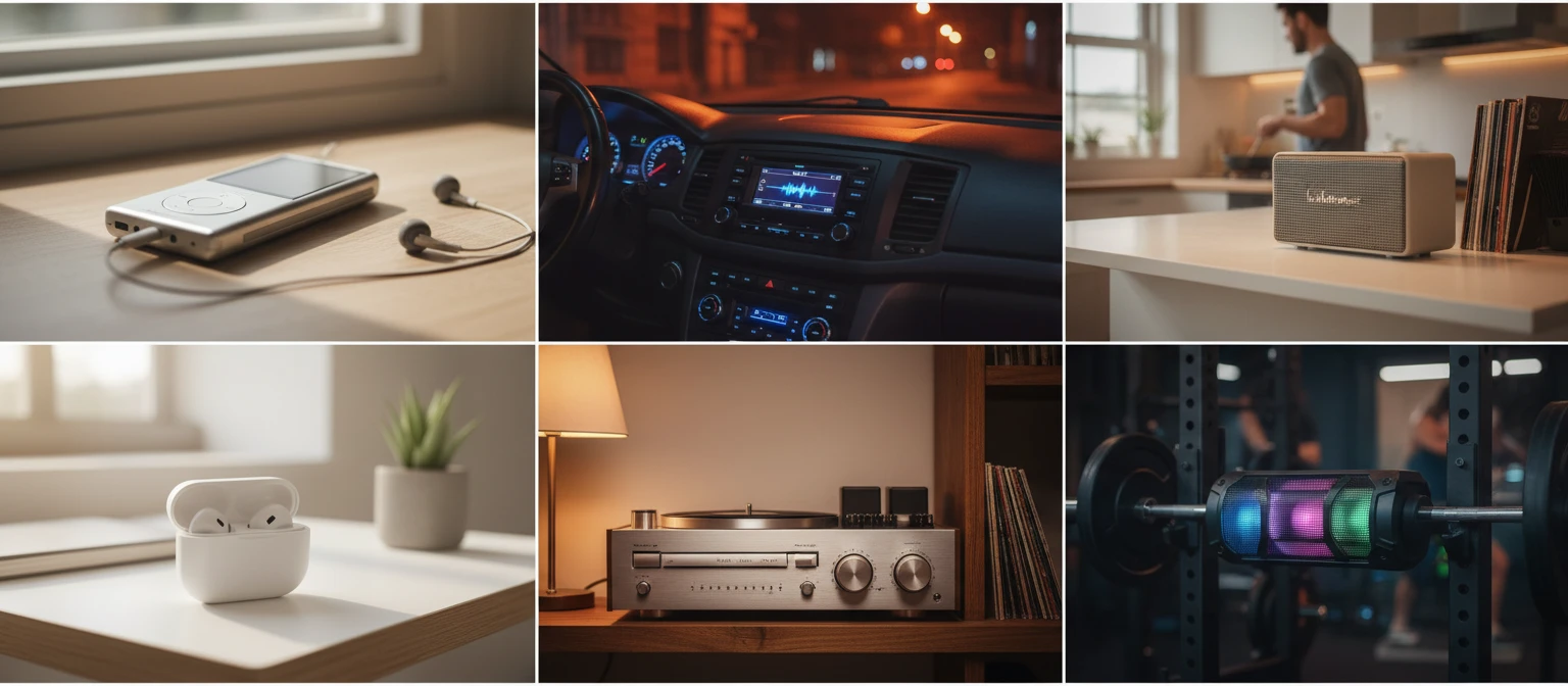 Everyday audio playback devices and settings for MP3 compatibility