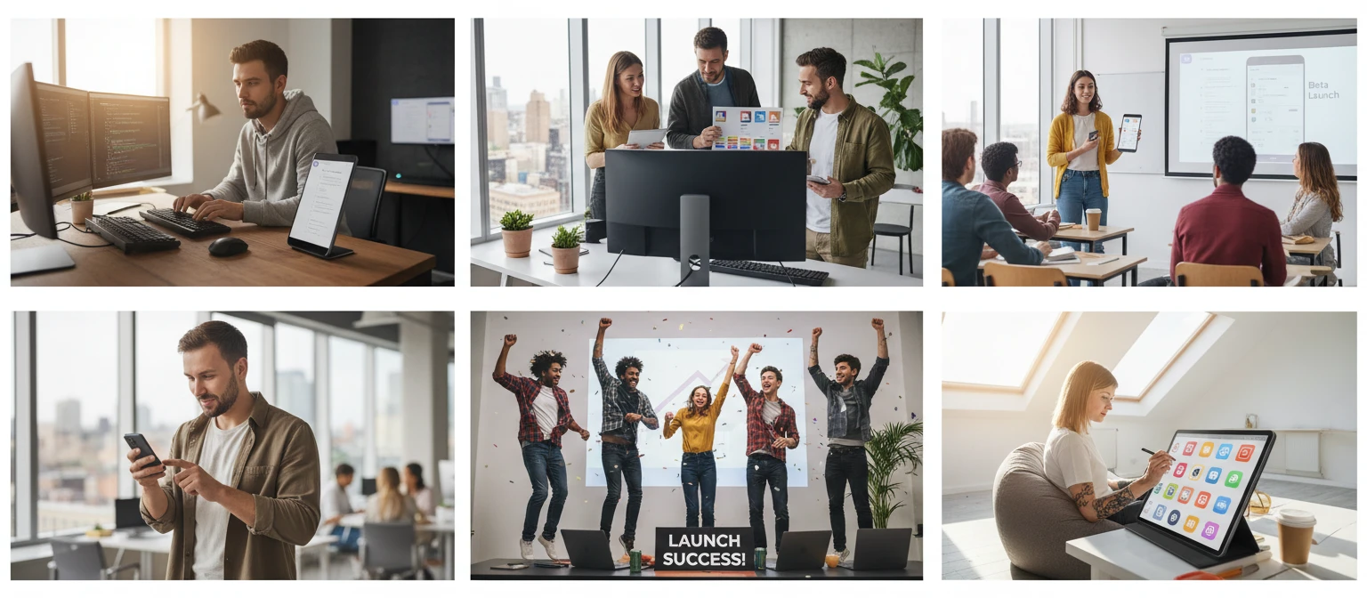 Developers and designers building and launching mobile apps