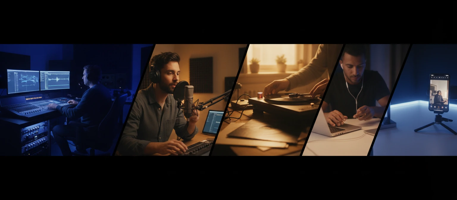 Music producers, podcasters, vinyl collectors and video creators using the audio converter