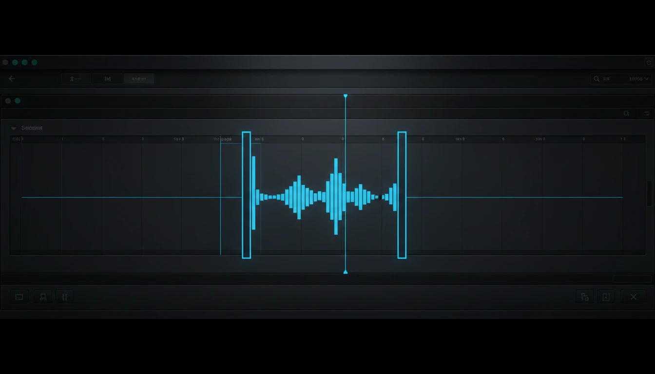 Audio waveform with start and end trim handles