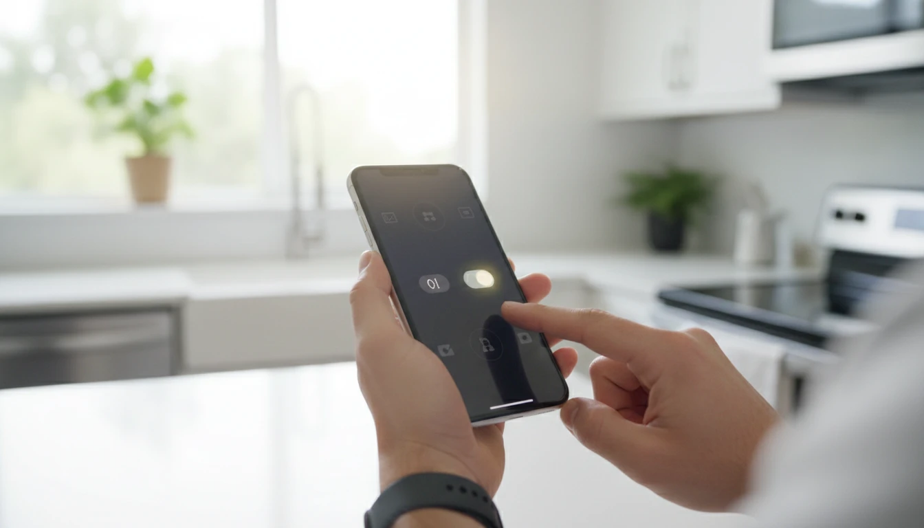 A toggle switch showing metric and imperial options on a fitness app