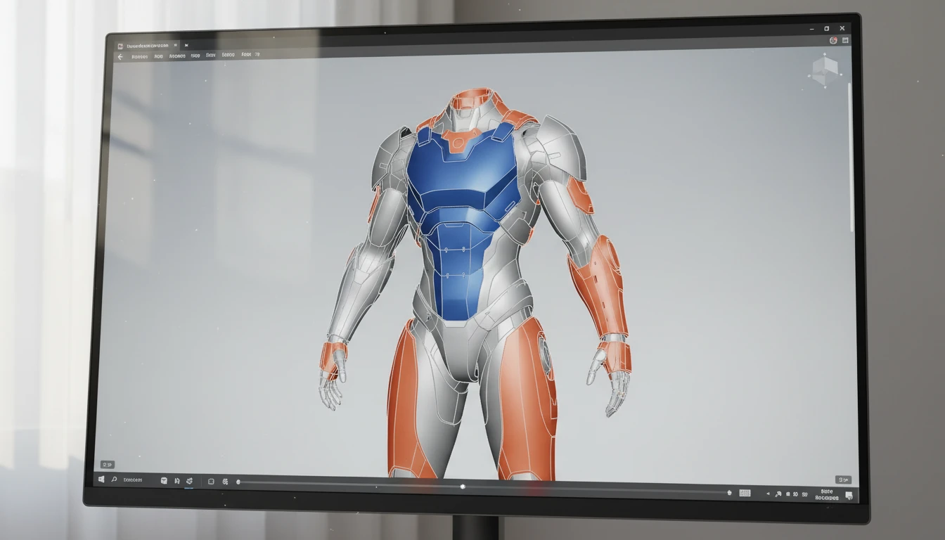 A UV-mapped 3D model with materials intact after GLTF conversion