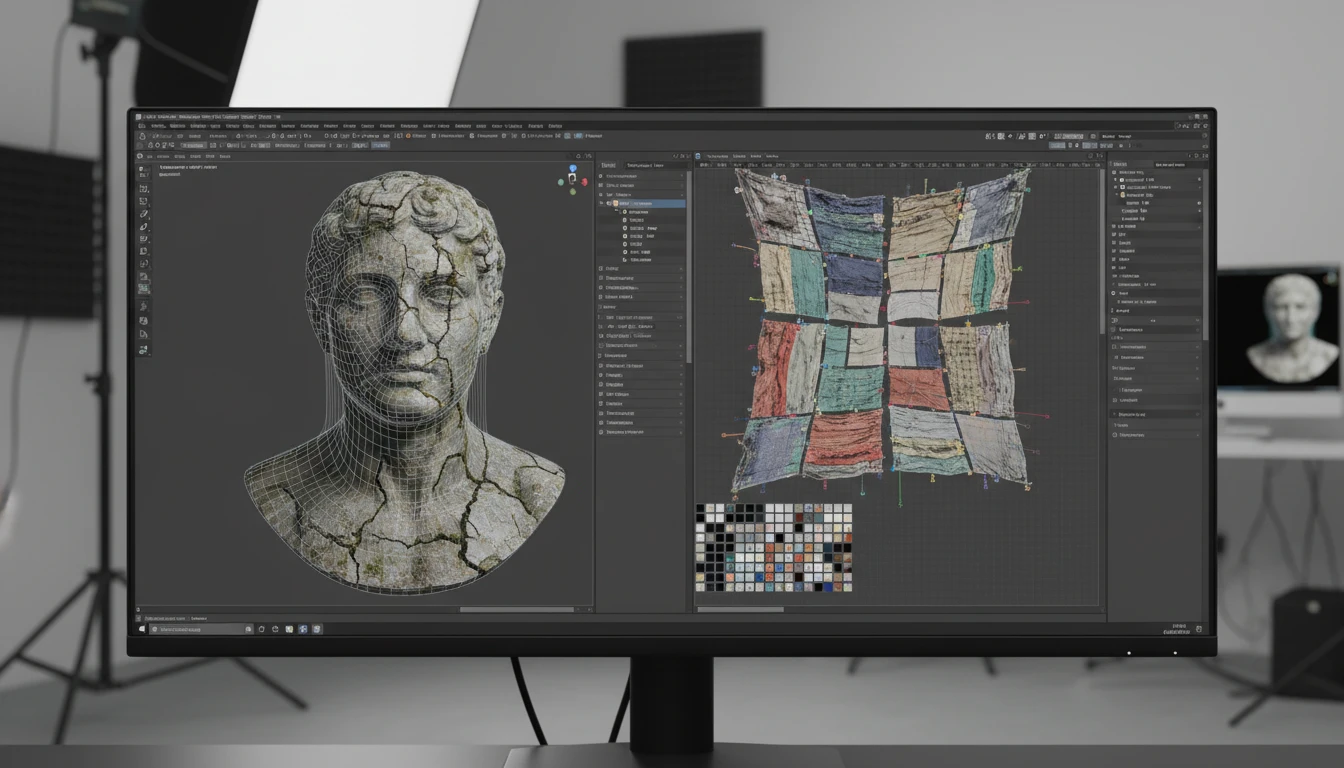A textured mesh with UV maps intact after DAE to OBJ conversion