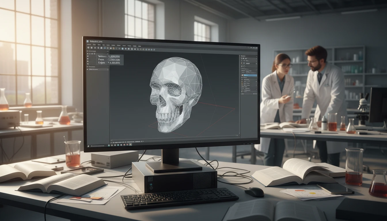 A COLLADA scene converted to a minimal OFF mesh in MeshLab