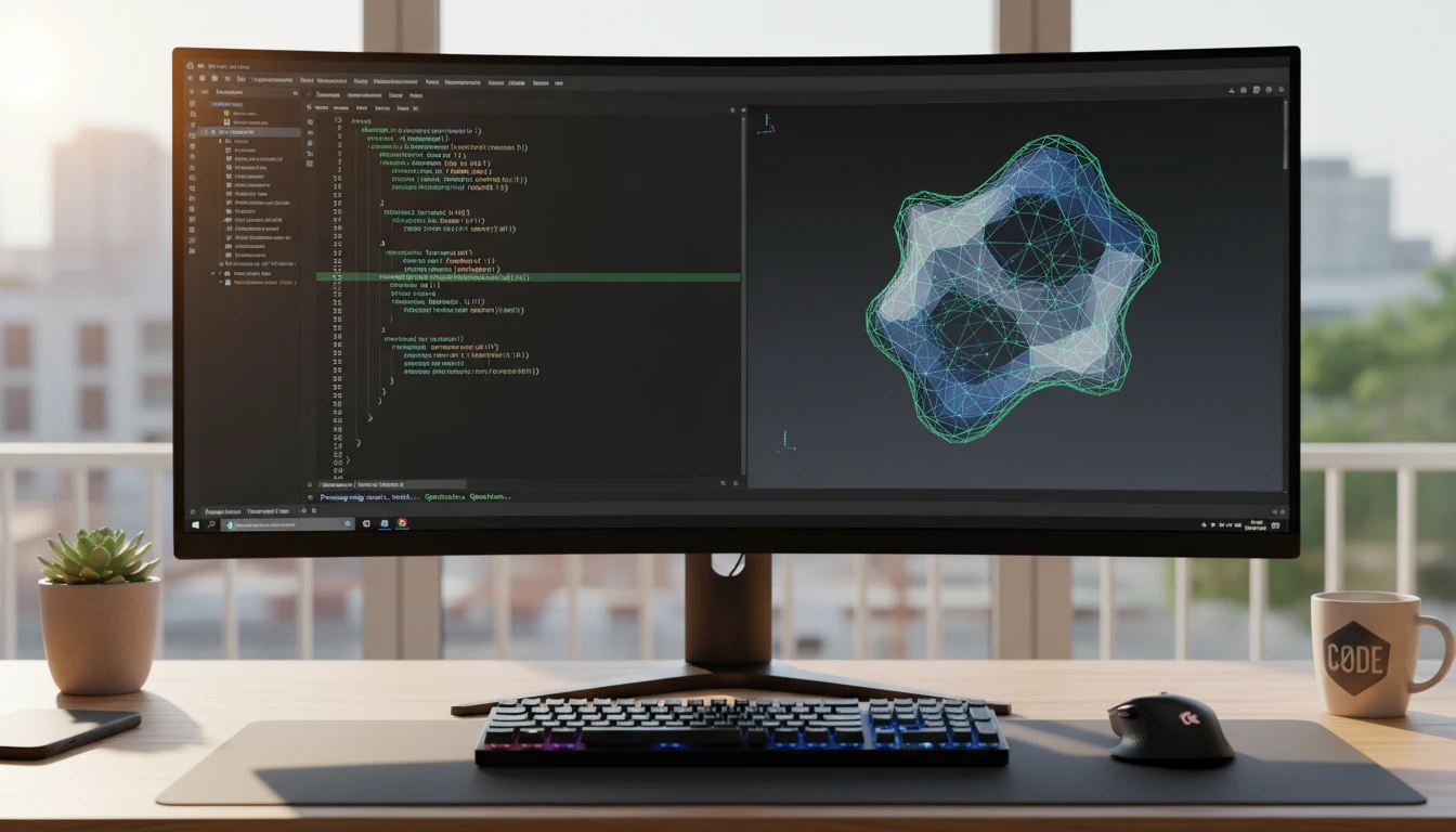 A developer running a CGAL algorithm on an OFF file converted from a DAE scene