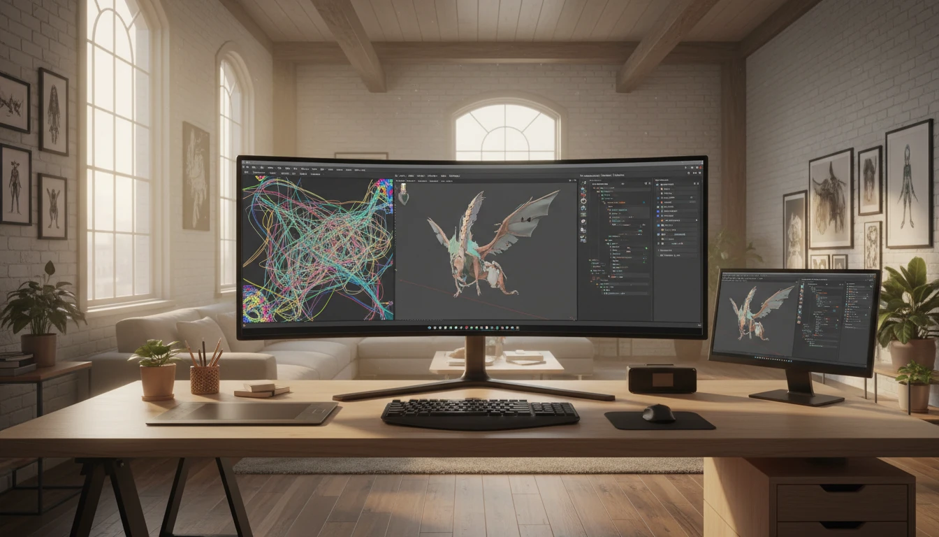 A UV-mapped 3D model imported into a DCC application