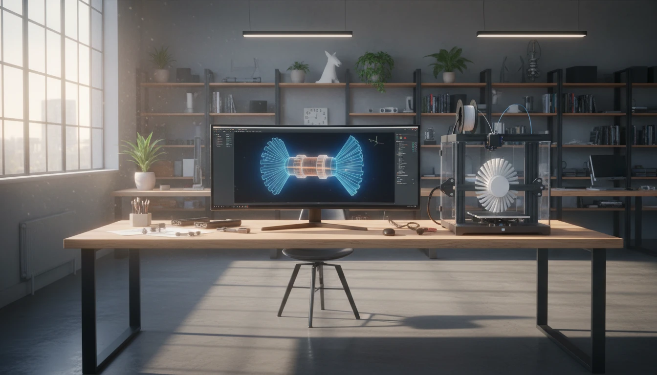 A 3D model file being converted and sent to a 3D printer