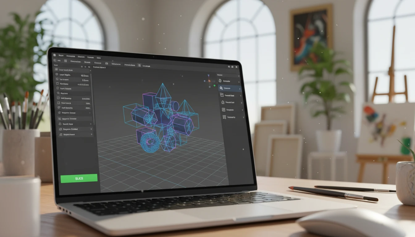 A slicer software interface showing an imported STL model