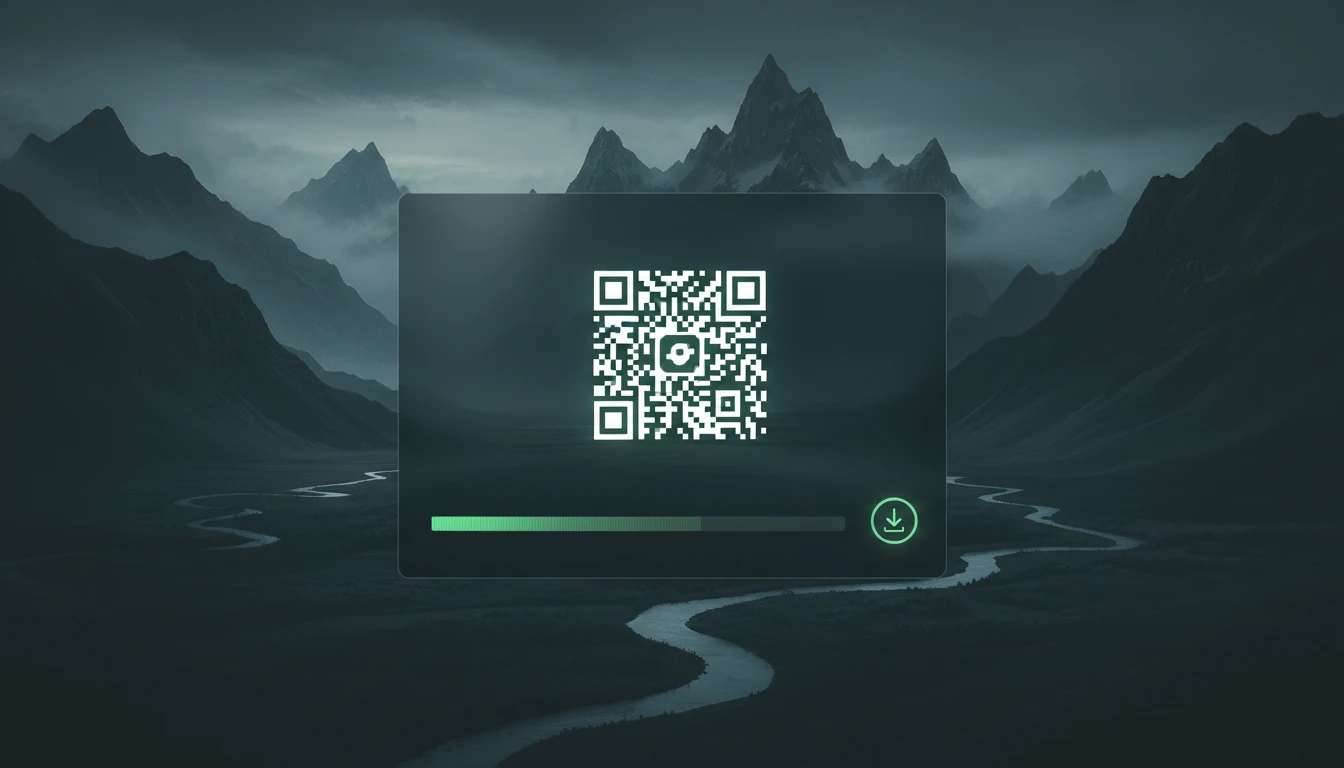 QR code being dragged to position on a background image
