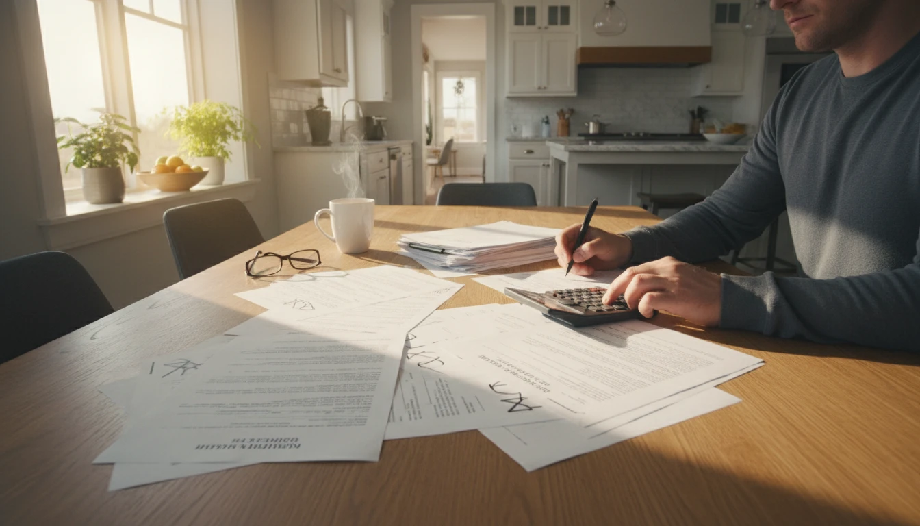 A chart showing the point where refinance savings exceed closing costs
