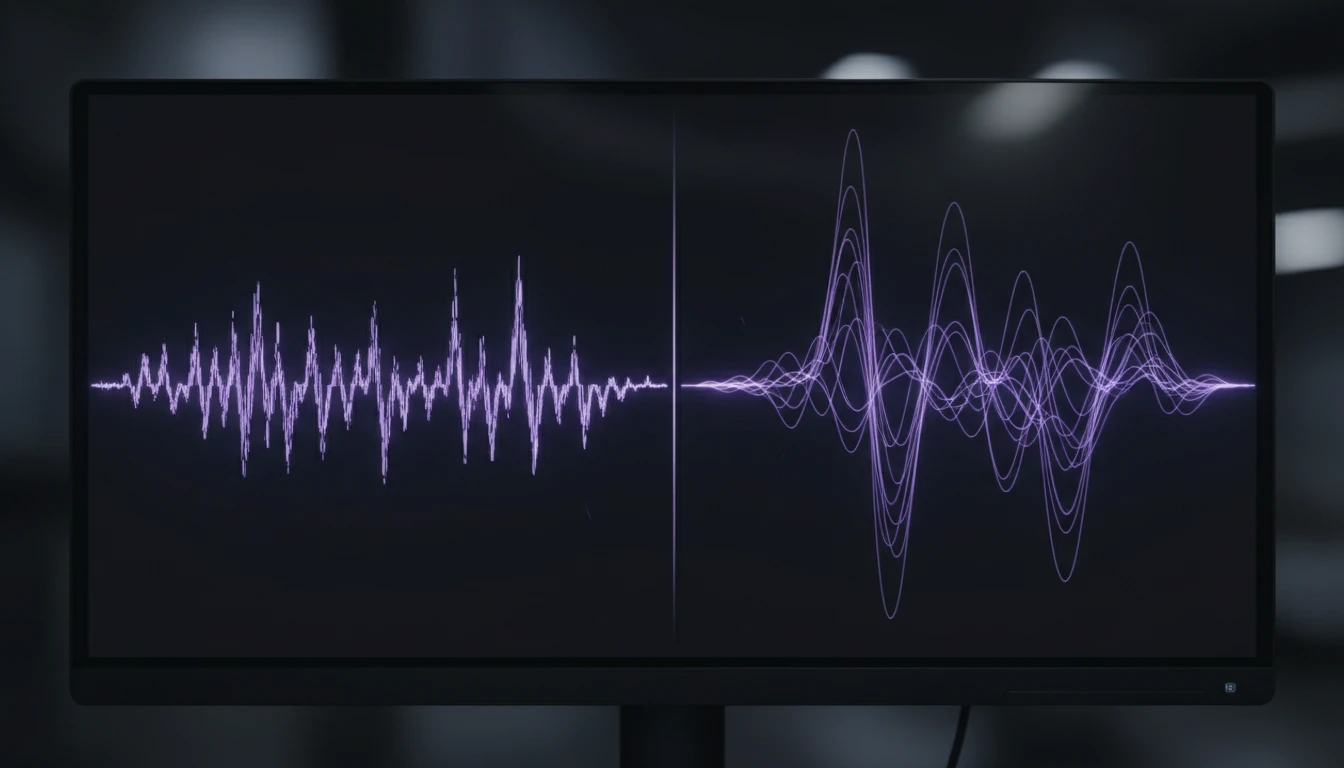 Audio waveform quality comparison
