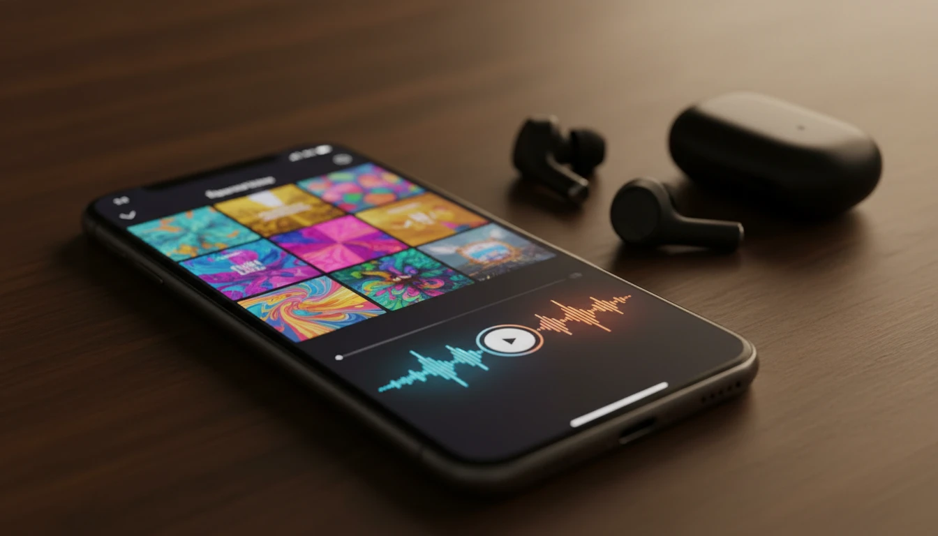 Music streaming platform waveform delivery