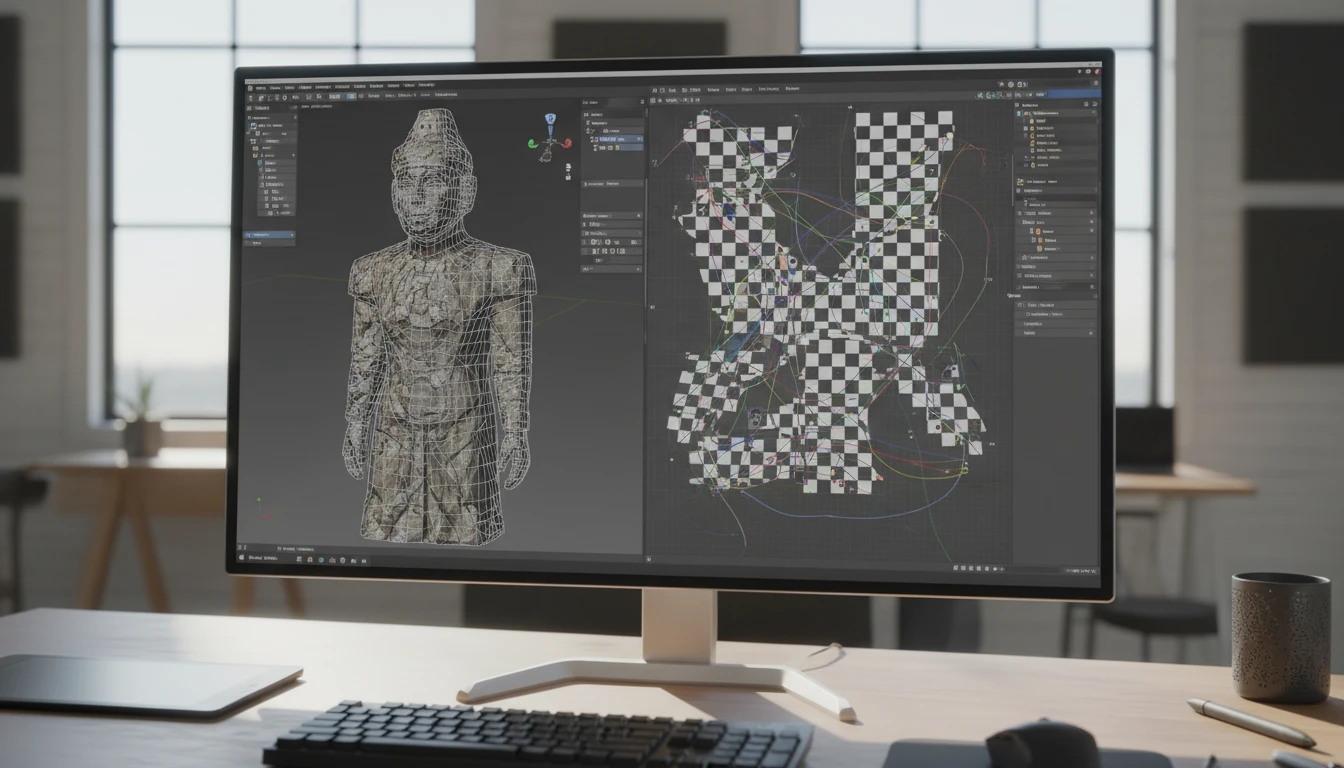 A textured mesh with UVs intact in a COLLADA DAE file