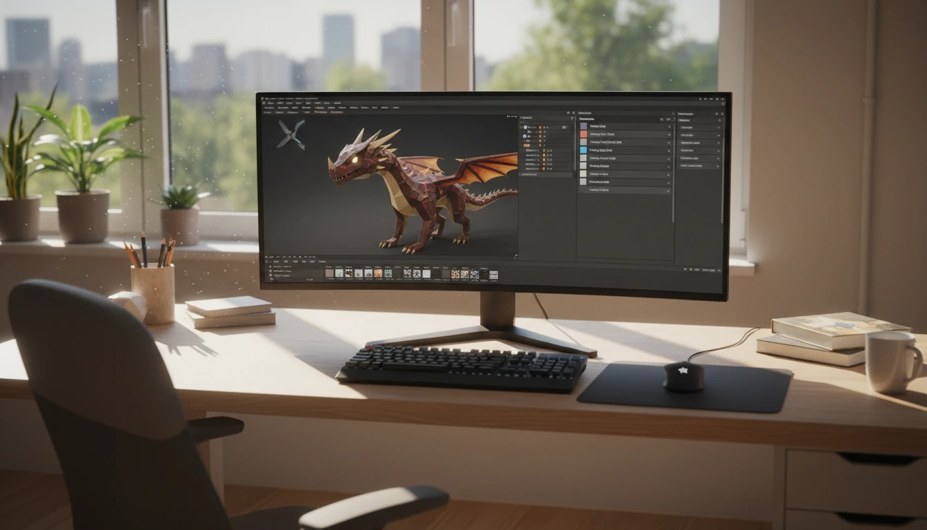 A COLLADA asset imported into Unity with materials assigned