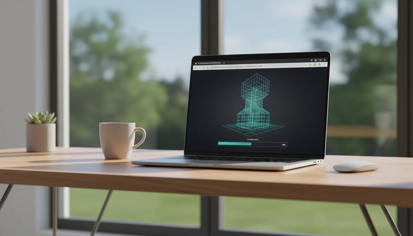 Compact 3D file loading quickly in a browser viewer
