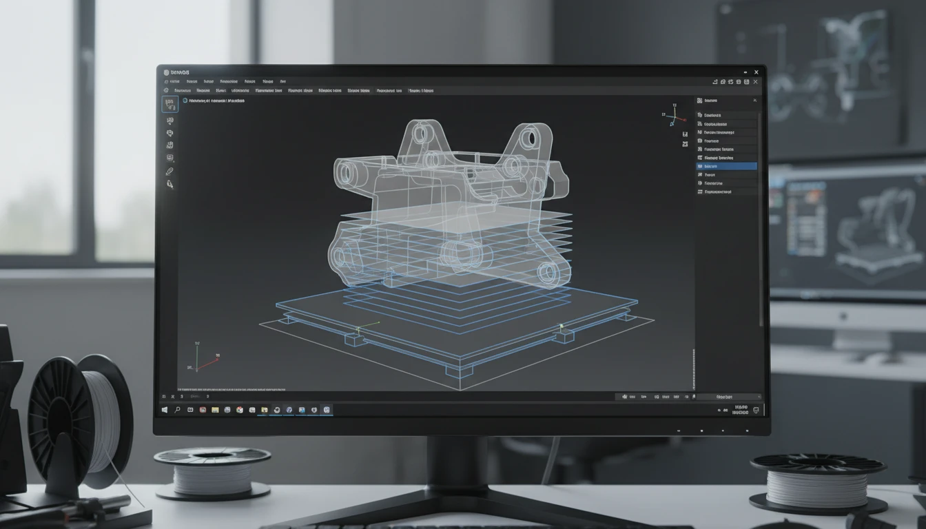 A clean triangulated STL mesh preview in a slicer with correct normals