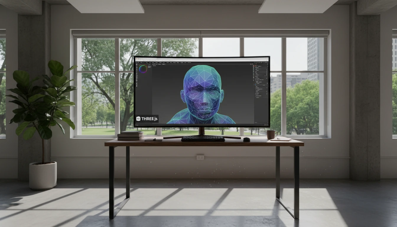 An OFF research mesh converted to GLB and displayed in a browser viewer