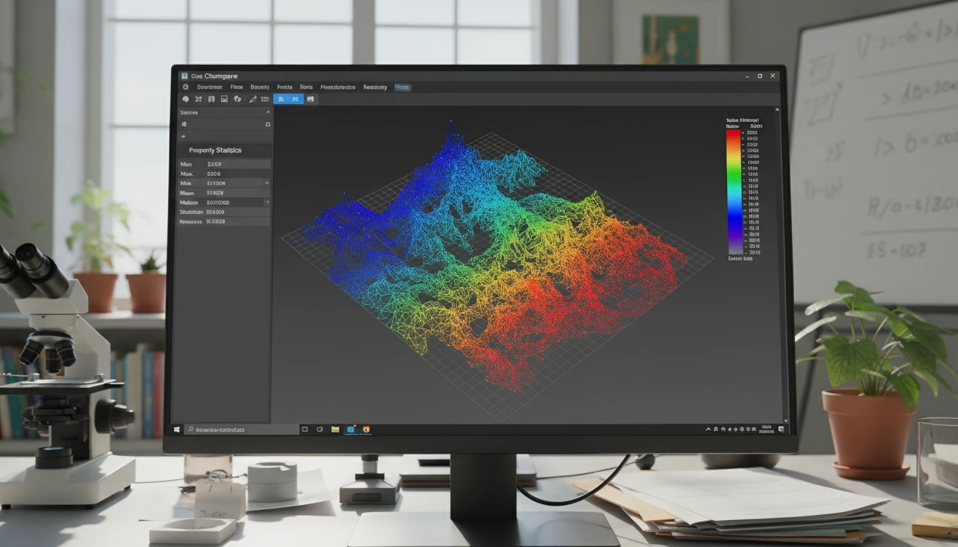 A vertex-colored OFF mesh converted to PLY with colors displayed in CloudCompare