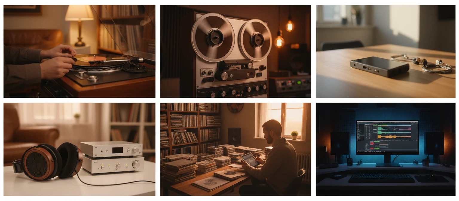Audiophile listening rooms and music archiving setups