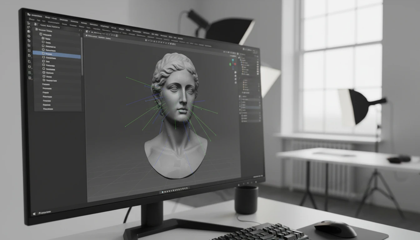 A PLY scan with normals imported into Blender as OBJ with correct shading