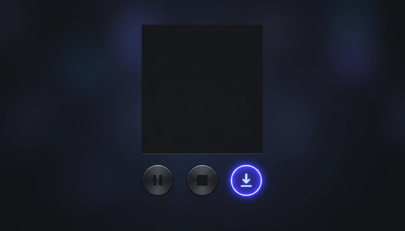Recording controls below a vertical video preview