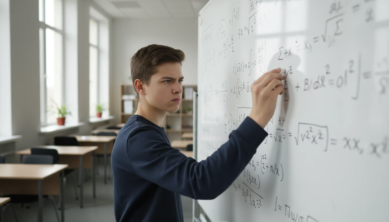 A complex nested math expression displayed on a calculator screen