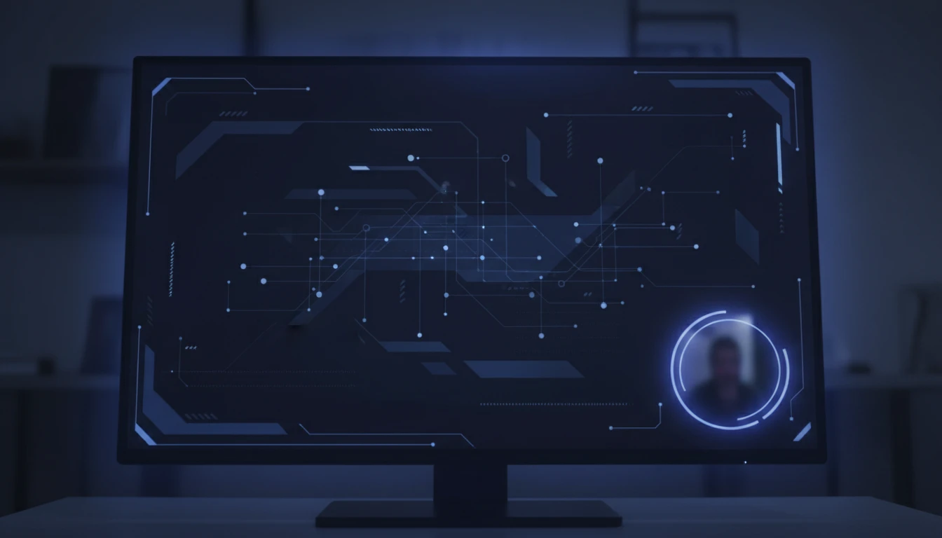Screen recording with a circular webcam overlay in the bottom right