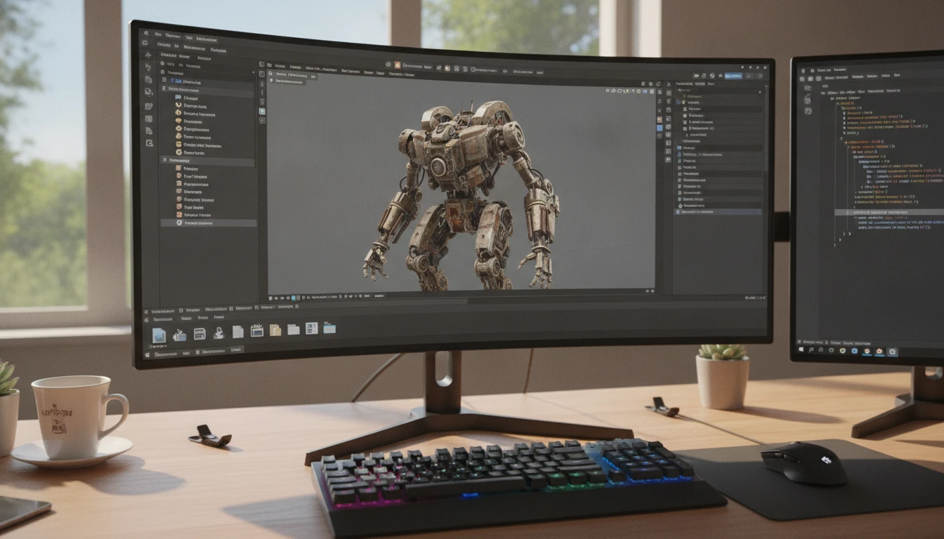 A COLLADA file from an STL mesh loaded in Unity for a scene