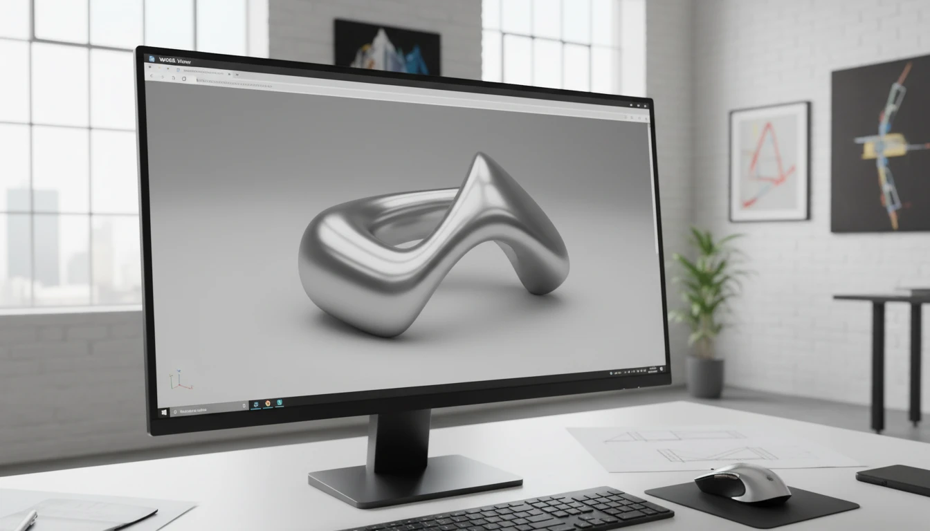 A smooth product model rendered correctly in a GLTF viewer